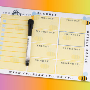 Magnetic Goal Planner Yellow Bee