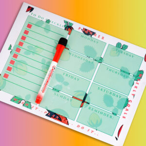 Magnetic Goal Planner- Green Strawberry