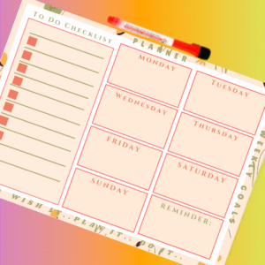 Magnetic Goal Planner- Autumn leaf
