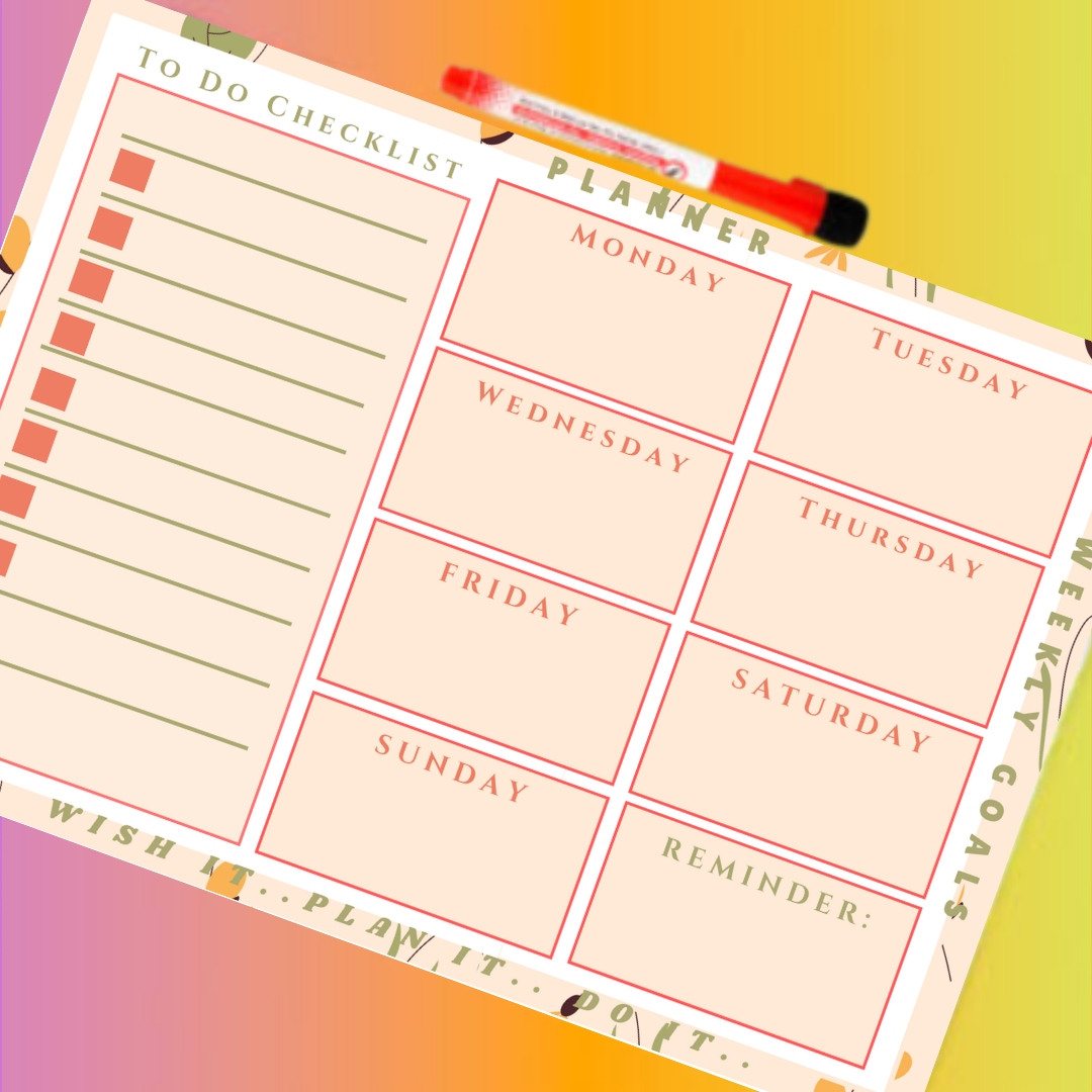 Magnetic Goal Planner- Autumn leaf